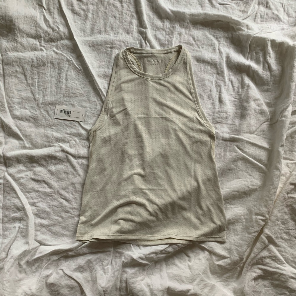 Outdoor Voices EcoMesh Tank Top, S, Moonbeam, NWT